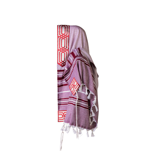 Talit Burgundy Geometry