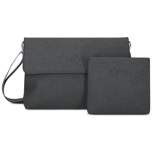 David Citadel Talit & Tefillin Set - Gray Denim