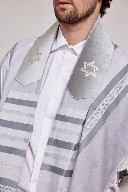 Talit Magen david - Gray
