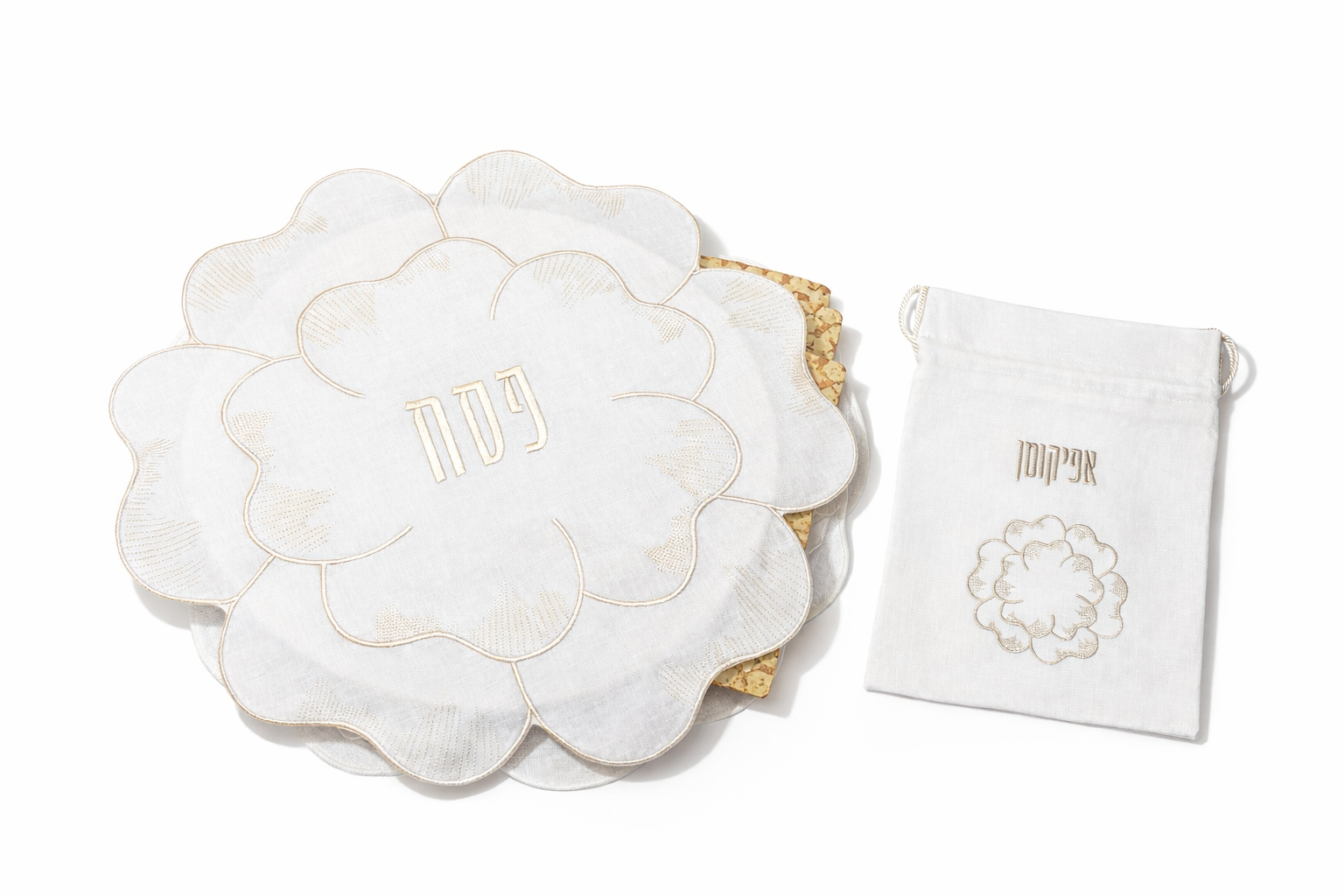 Champagne flowe seder set ￼
