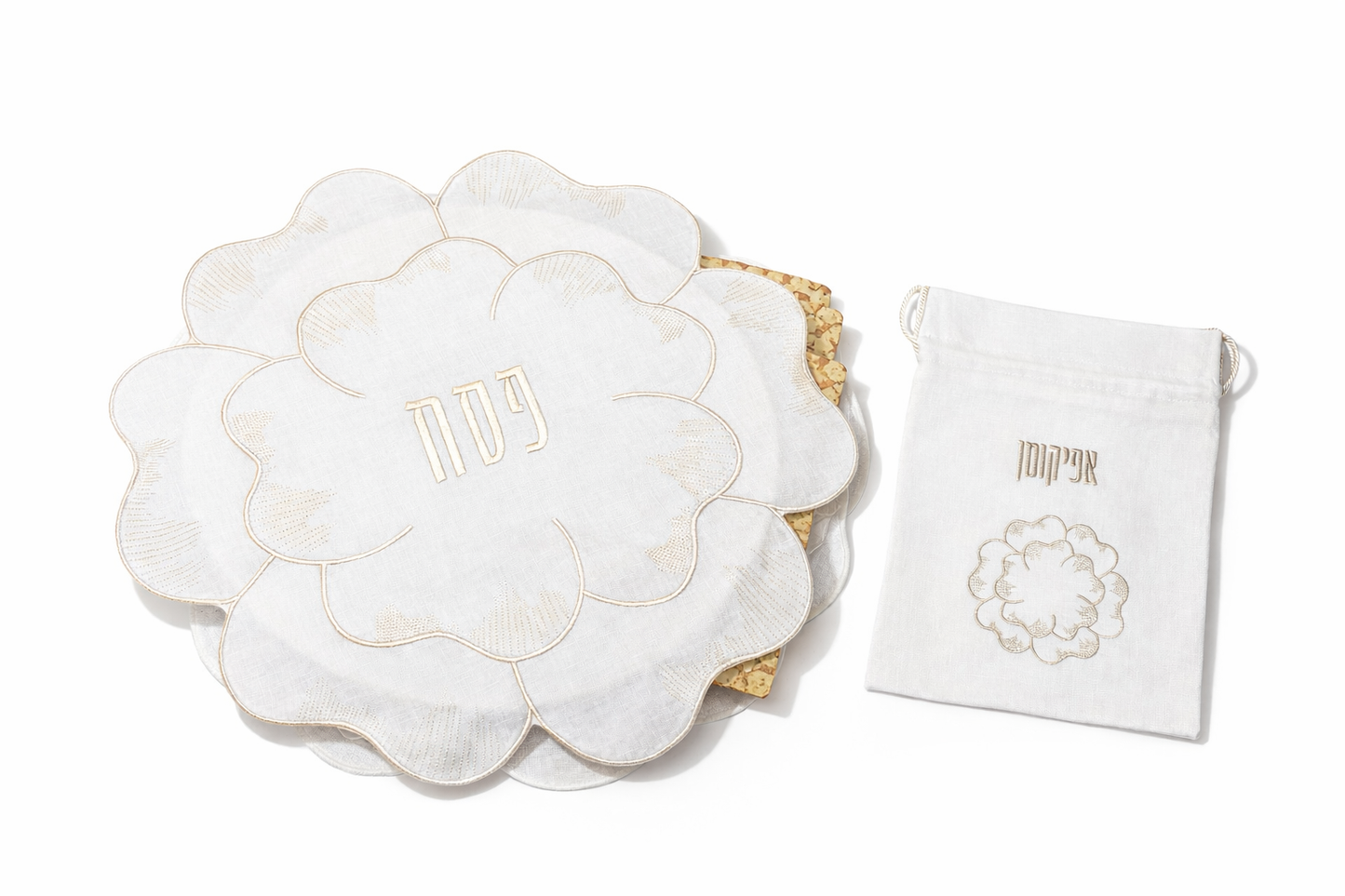 Champagne flowe seder set ￼