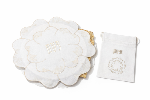 Champagne flowe seder set ￼