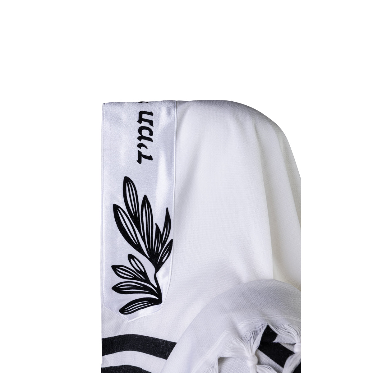 Talit Shiviti Black leaves