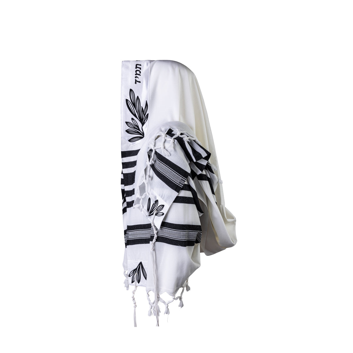 Talit Shiviti Black leaves
