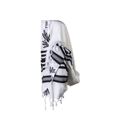 Talit Shiviti Black leaves