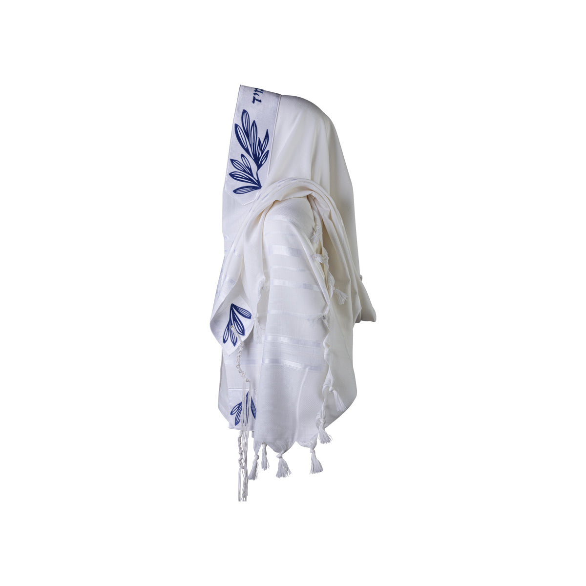 Talit Shiviti Blue leaves