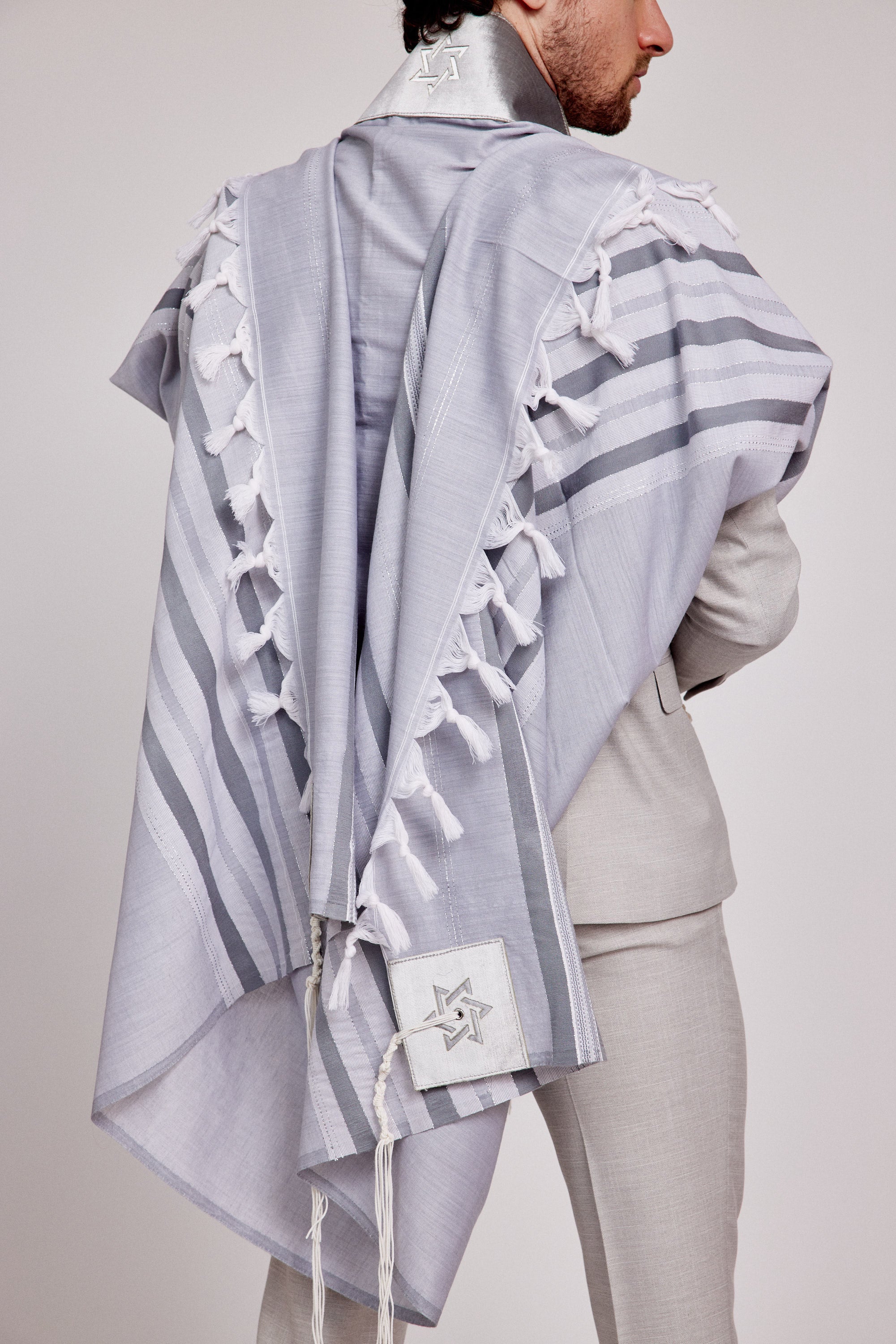 Talit Magen david - Gray