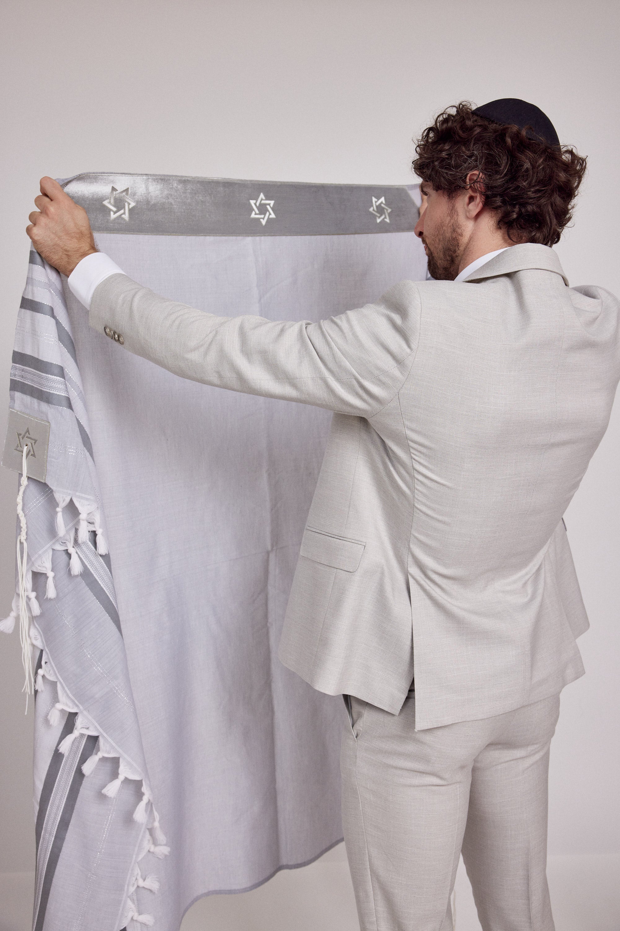 Talit Magen david - Gray