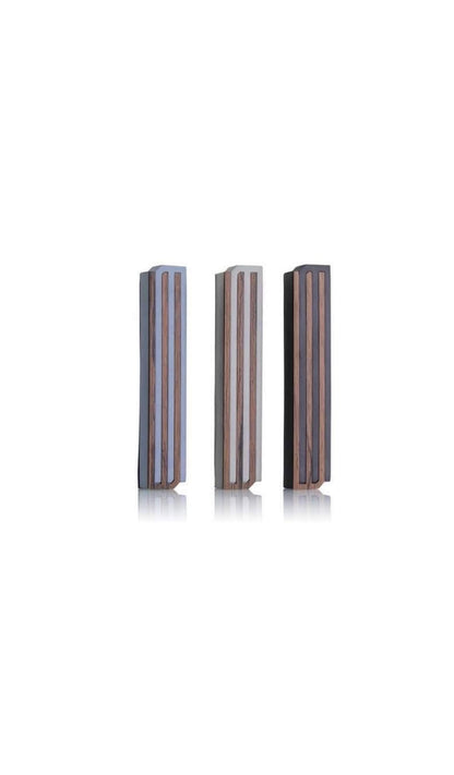 Concrete modern mezuza - modernit wallnut