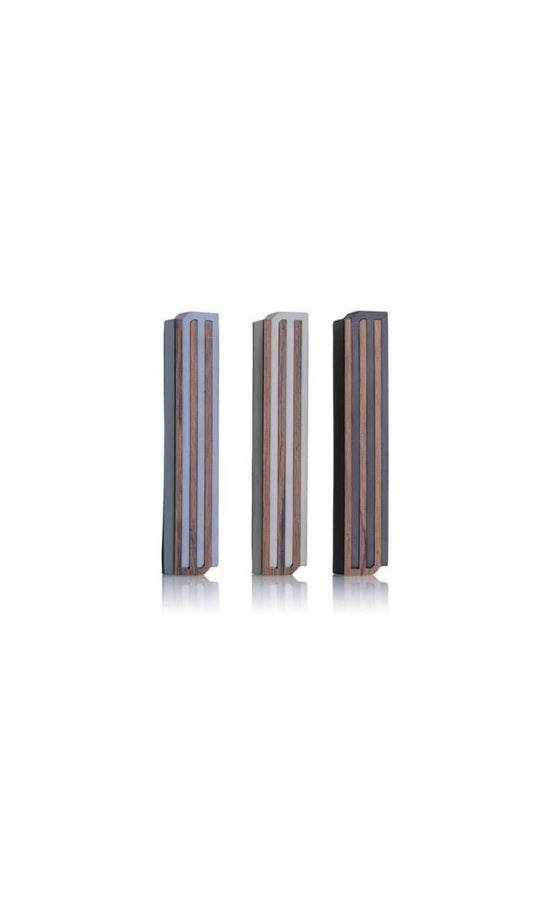 Concrete modern mezuza - modernit wallnut