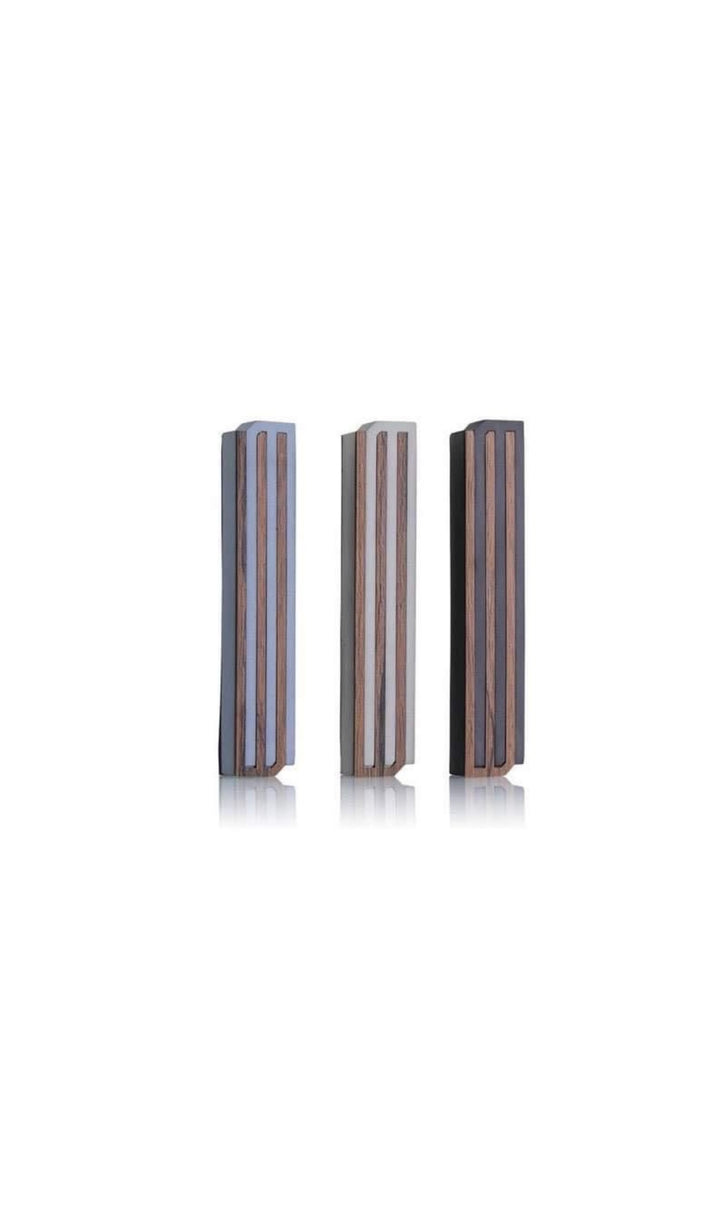 Concrete modern mezuza - modernit wallnut