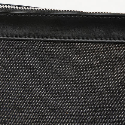 Bar Mitzvah Tefillin Bag - Denim & Leather with Silver Star of David