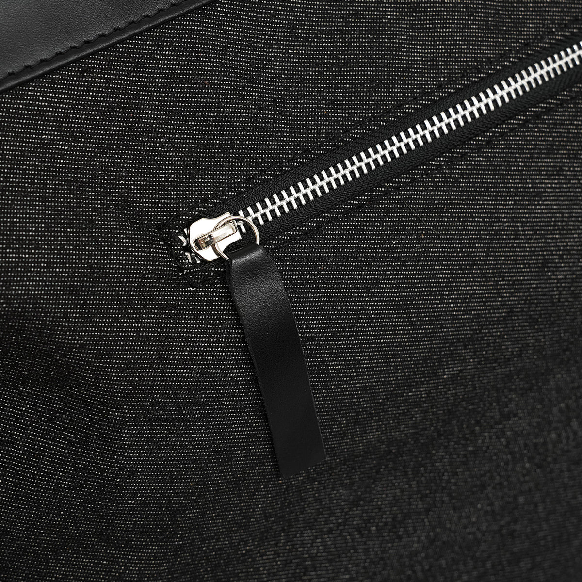 Bar Mitzvah Tefillin Bag - Denim & Leather with Silver Star of David