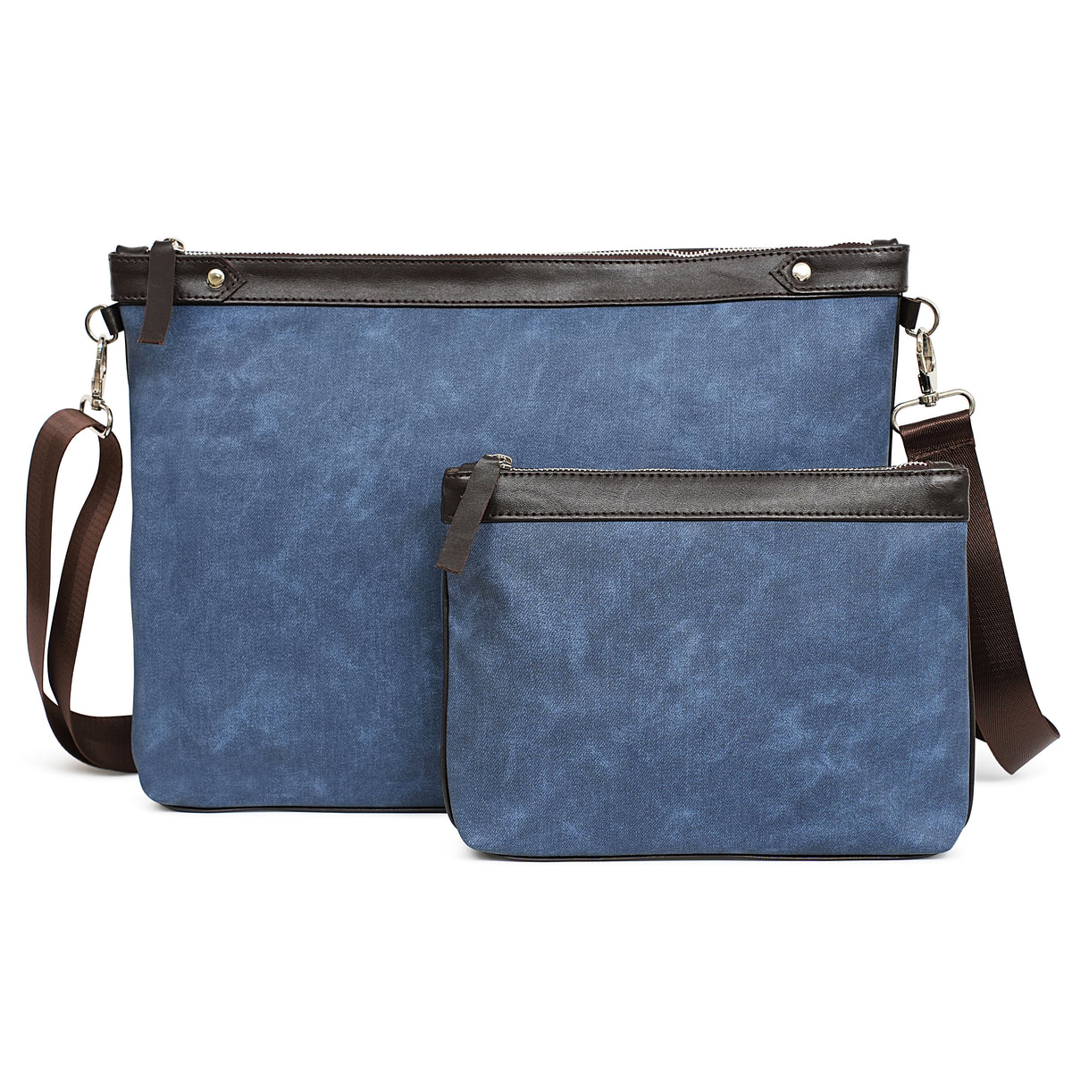 Talit & Tefillin Set - Faux Leather, Denim Texture