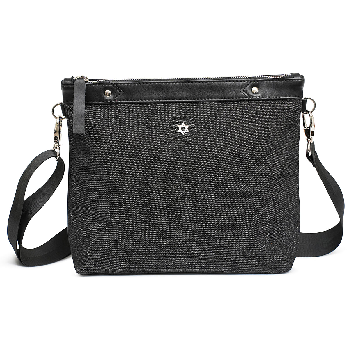 Bar Mitzvah Tefillin Bag - Denim & Leather