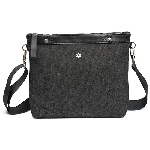 Bar Mitzvah Tefillin Bag - Denim & Leather