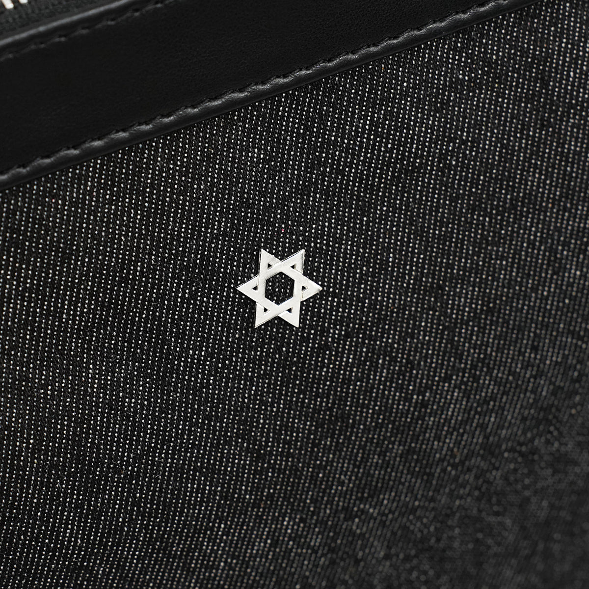 Bar Mitzvah Tefillin Bag - Denim & Leather