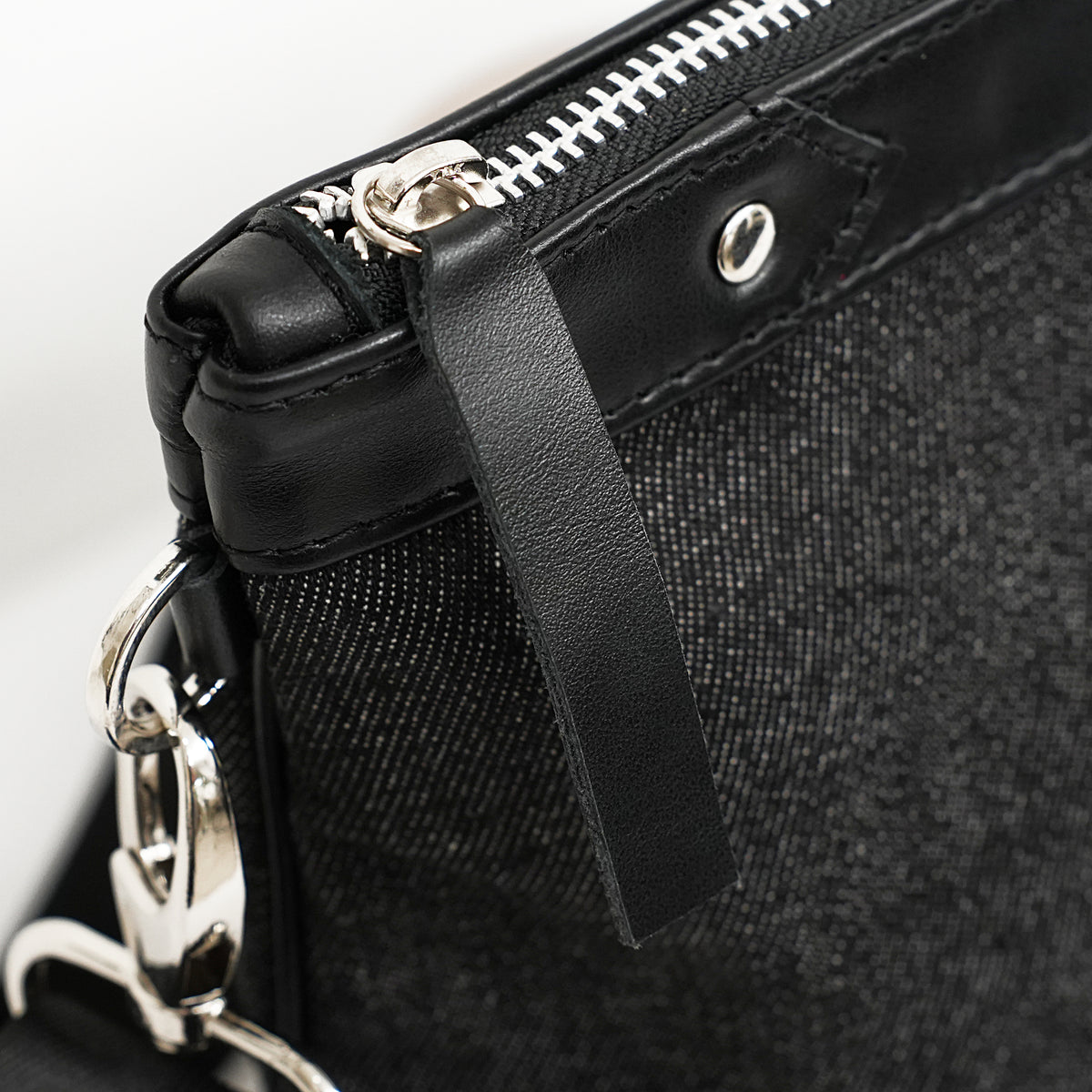 Bar Mitzvah Tefillin Bag - Denim & Leather