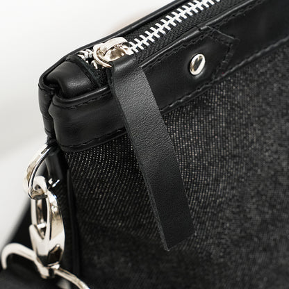 Bar Mitzvah Tefillin Bag - Denim & Leather