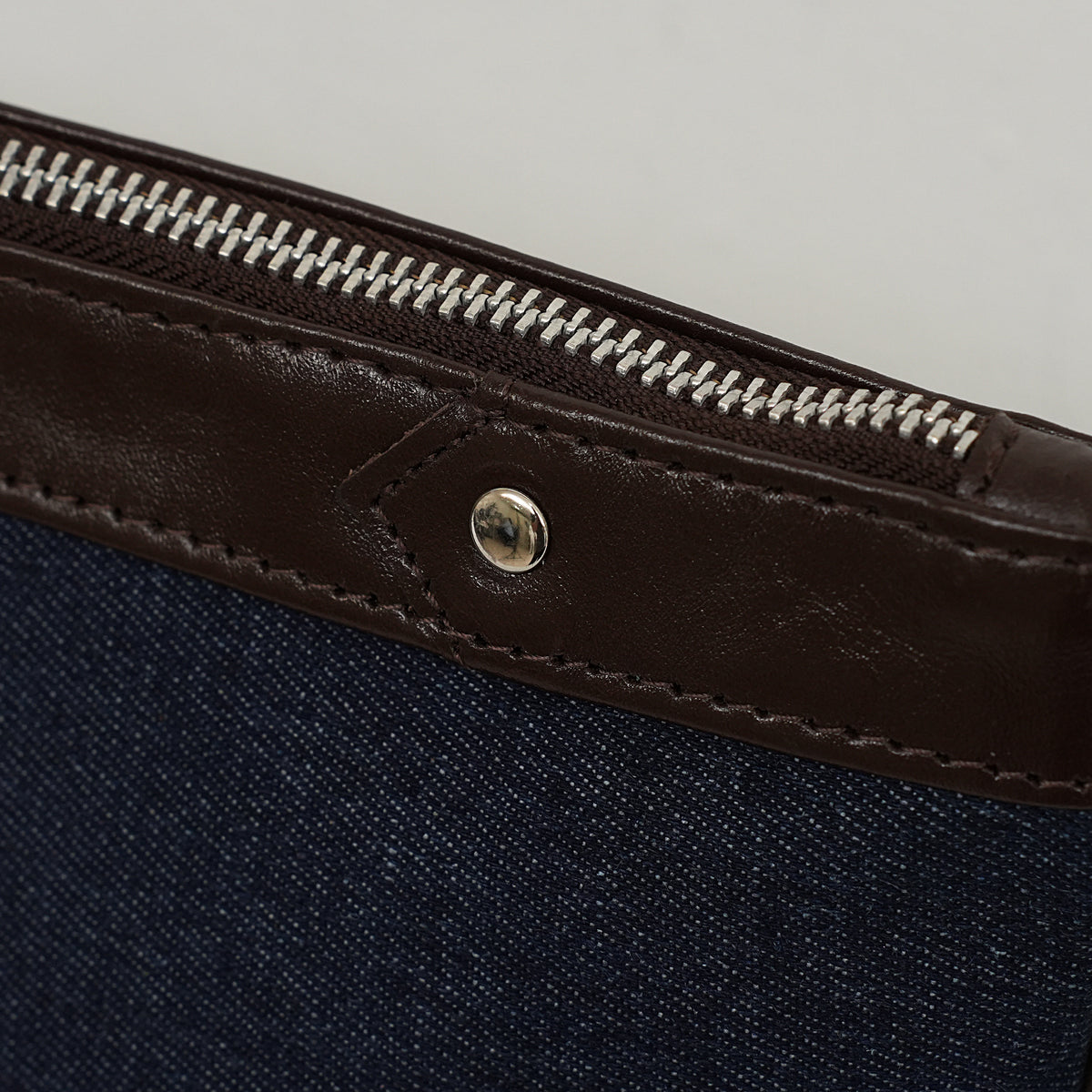Bar Mitzvah Tefillin Bag - Denim & Leather with Silver Star of David