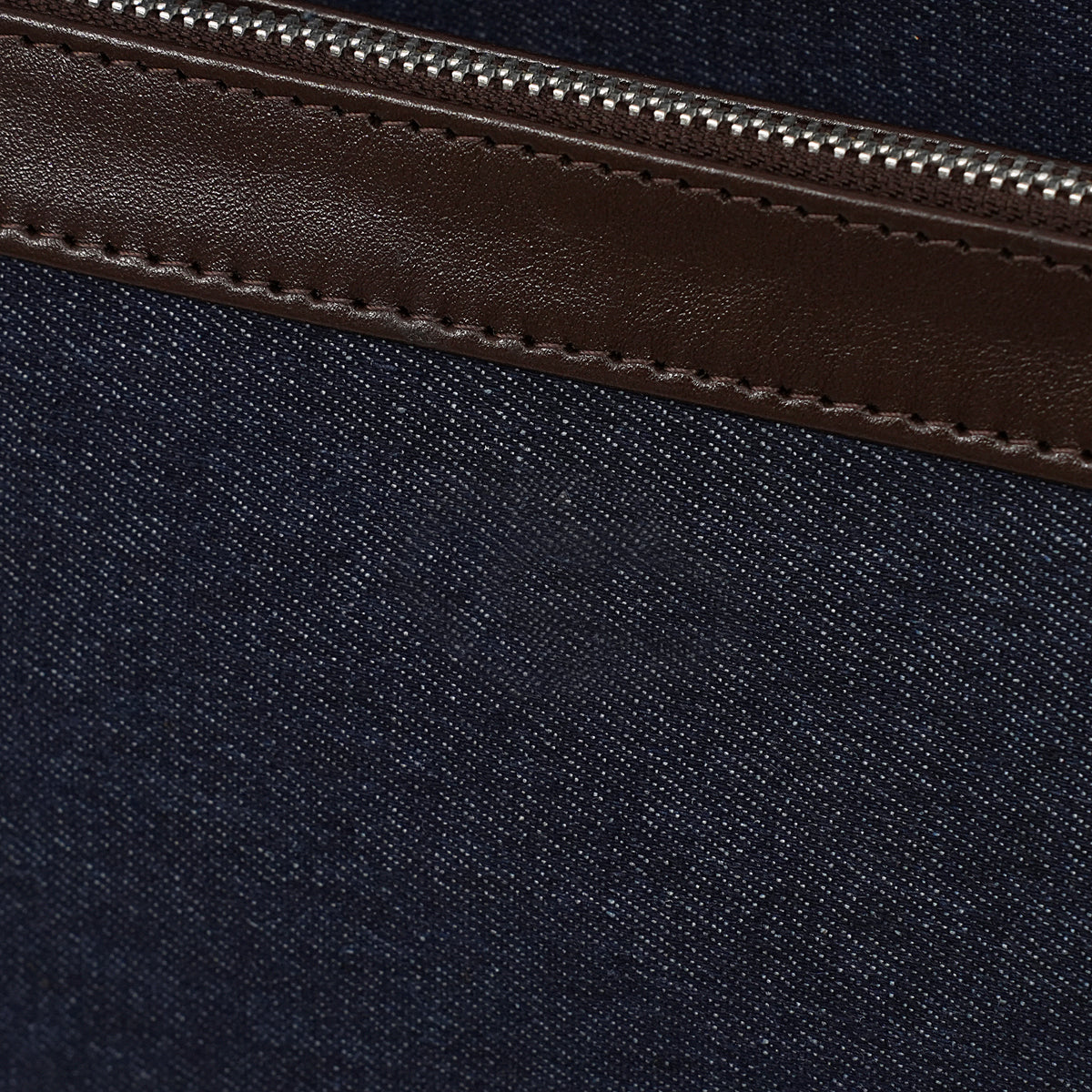 Bar Mitzvah Tefillin Bag - Denim & Leather with Silver Star of David