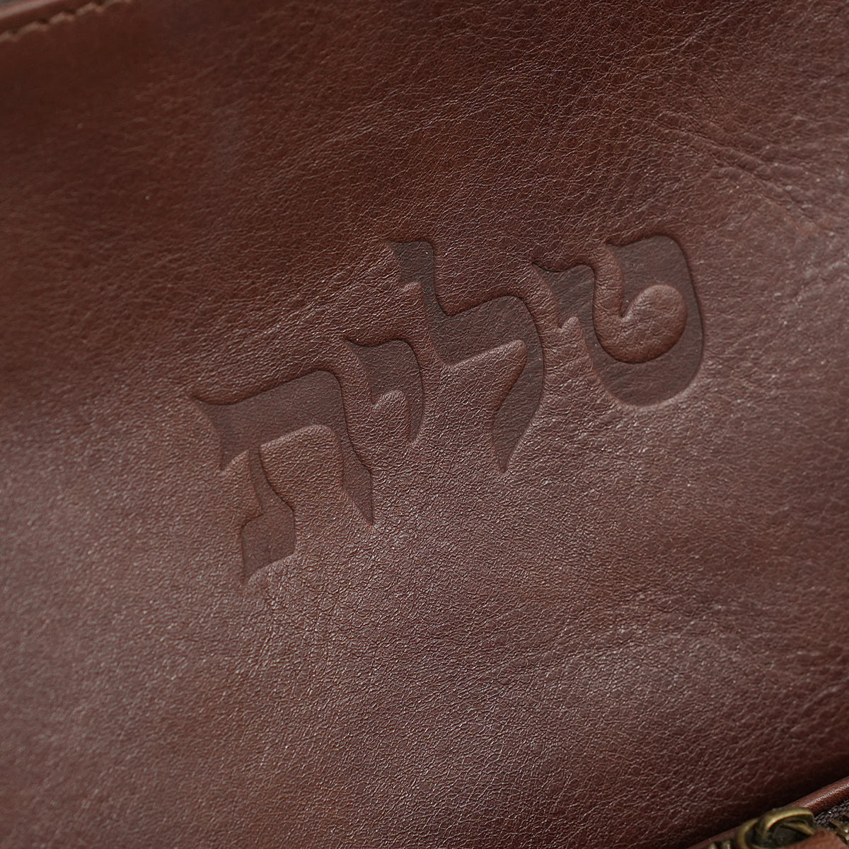 Talit & Tefillin Set - Ostrich-Texture Leather Zipper