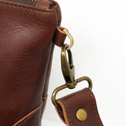 Talit & Tefillin Set - Ostrich-Texture Leather Zipper