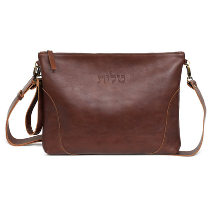 Talit & Tefillin Set - Ostrich-Texture Leather Zipper