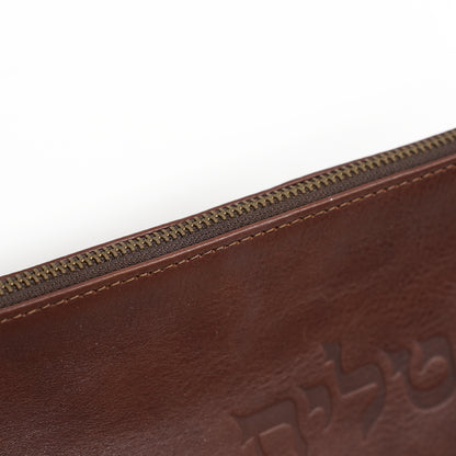 Talit & Tefillin Set - Ostrich-Texture Leather Zipper