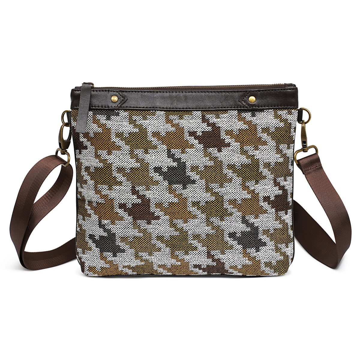 Bar Mitzvah Tefillin Bag - Woven Fabric & Leather