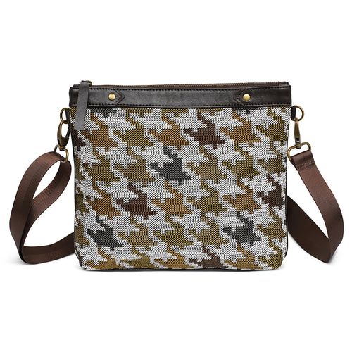 Bar Mitzvah Tefillin Bag - Woven Fabric & Leather