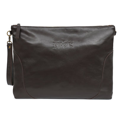 Talit & Tefillin Set - Ostrich-Texture Leather Zipper