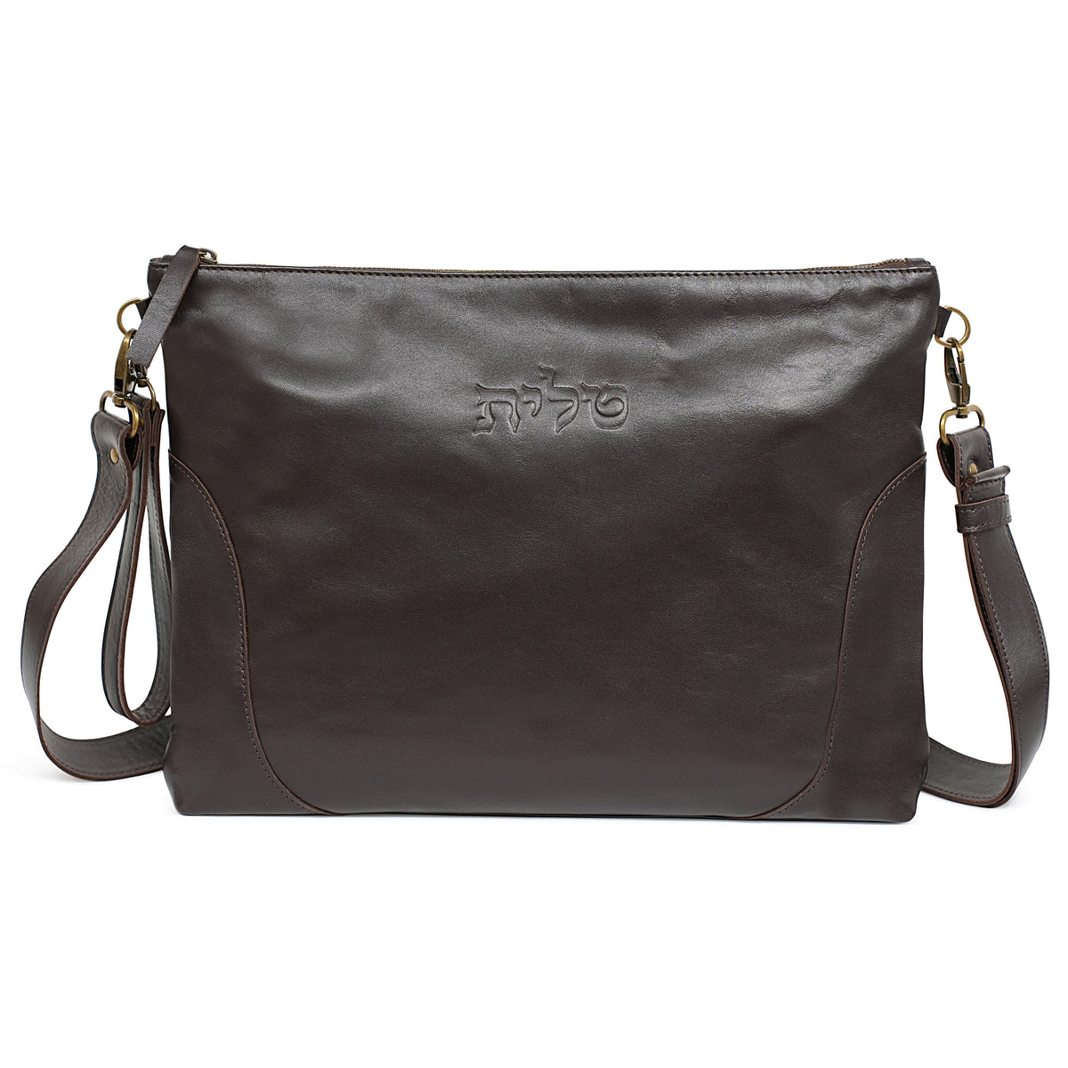Talit & Tefillin Set - Ostrich-Texture Leather Zipper