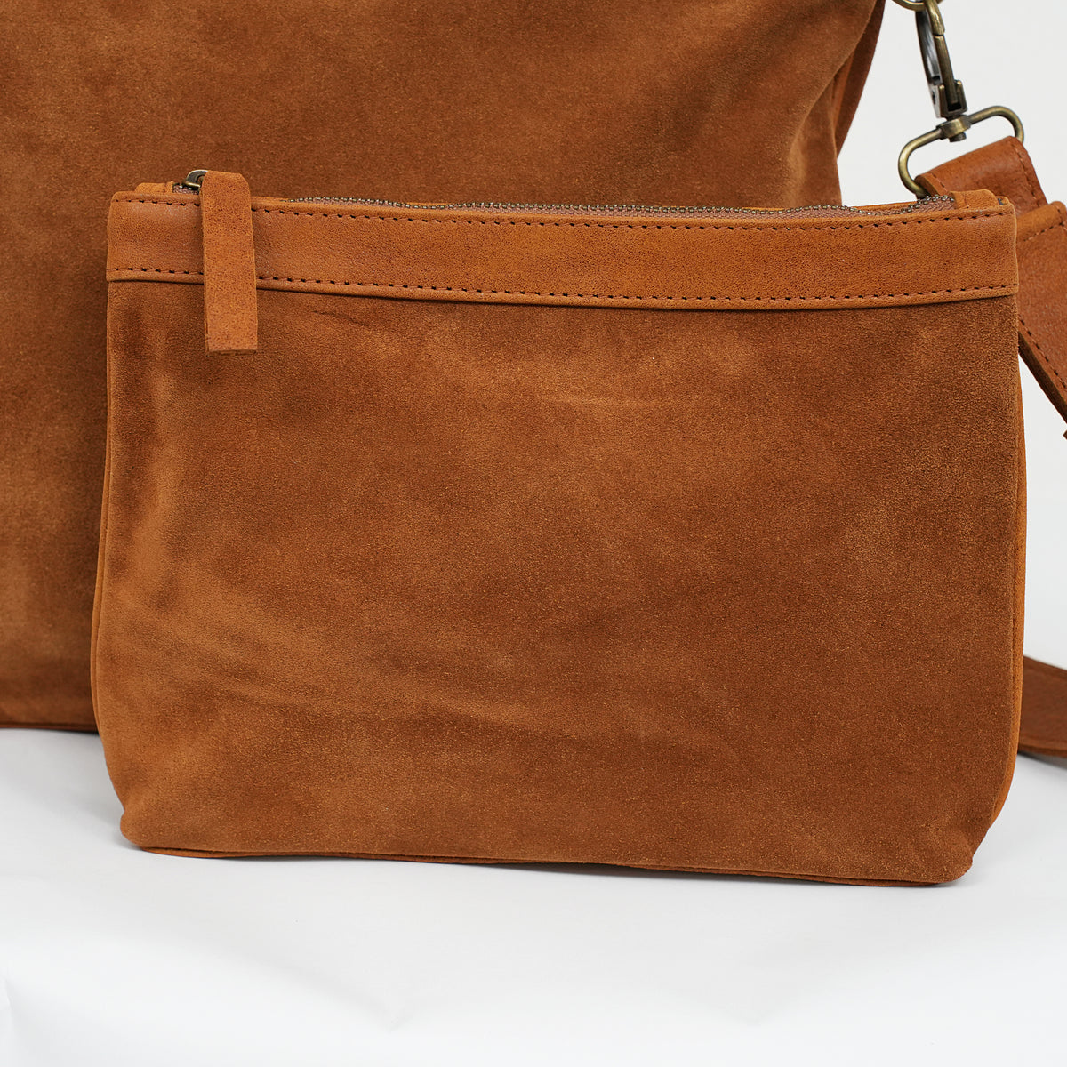 Talit & Tefillin Set - Suede Leather Zipper