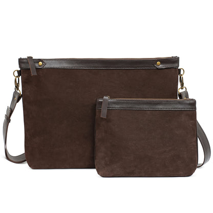 Bar Mitzvah Tefillin Bag - Denim & Leather with Silver Star of David
