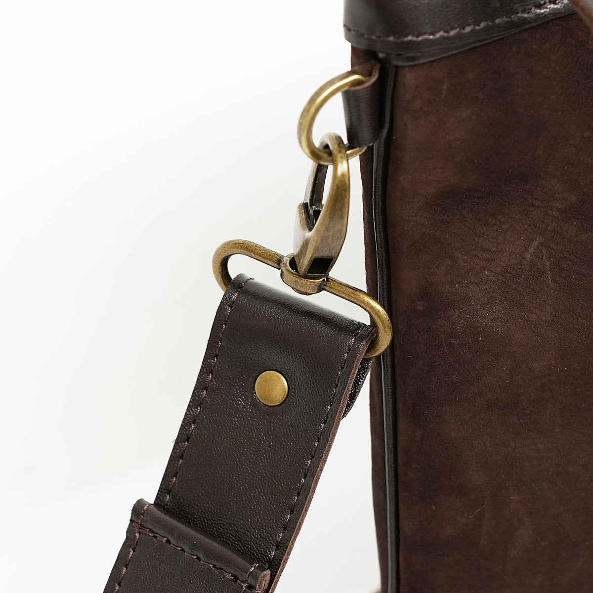 Bar Mitzvah Tefillin Bag - Denim & Leather with Silver Star of David