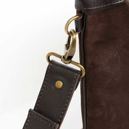 Bar Mitzvah Tefillin Bag - Denim & Leather with Silver Star of David