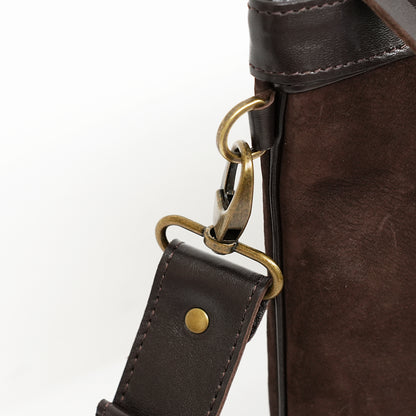 Bar Mitzvah Tefillin Bag - Denim & Leather with Silver Star of David