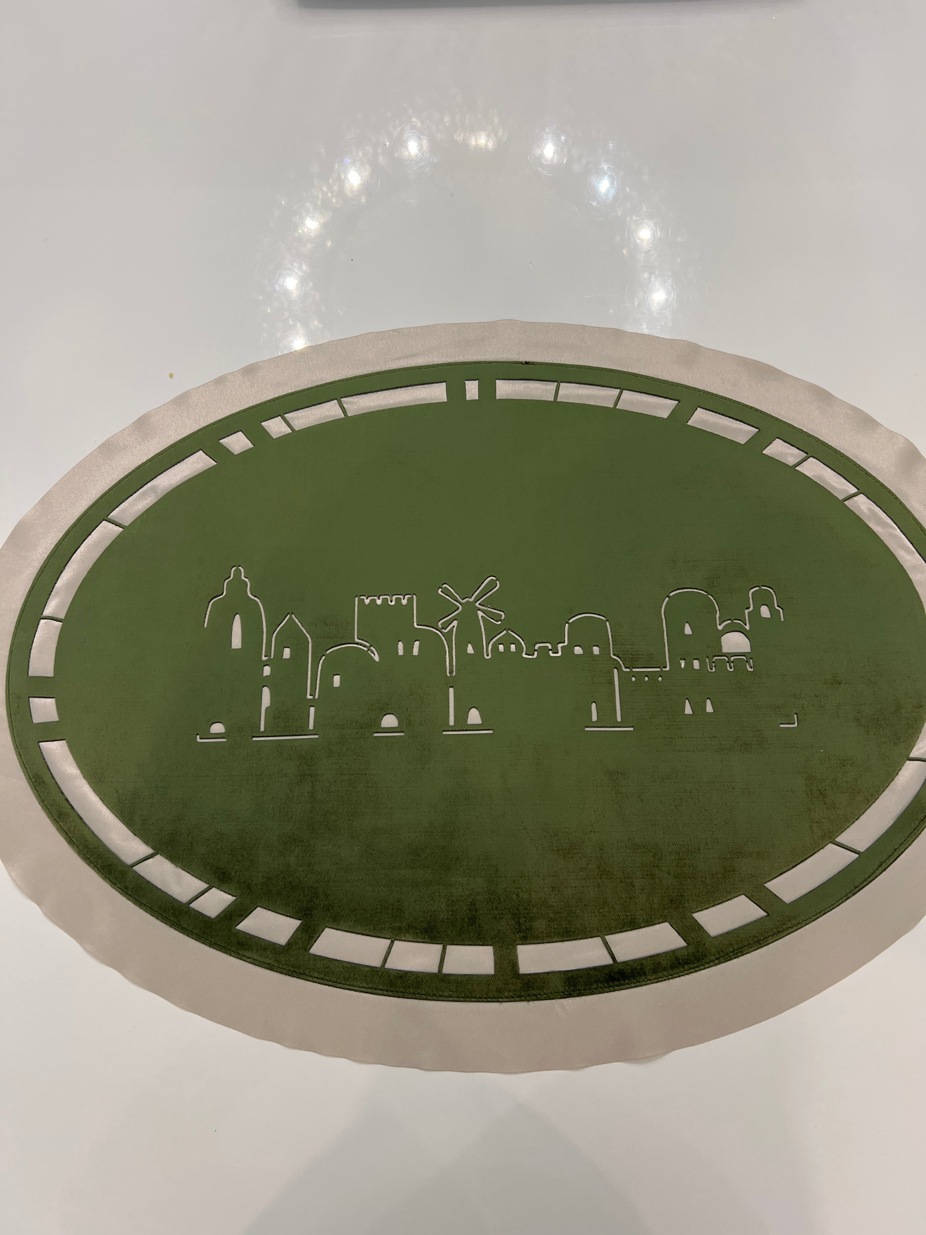 Jerusalem Velvet Challah Cover