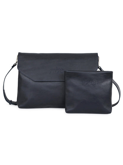 Leather Flap Talit and Tefillin Bag Set