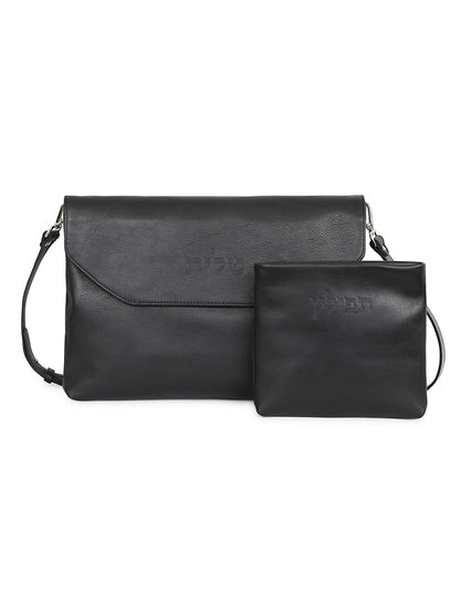 Leather Flap Talit and Tefillin Bag Set