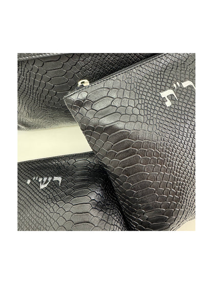 Leather Talit and Tefillin Bag Set with Rashi & Rabbeinu Tam Tefillin Bags