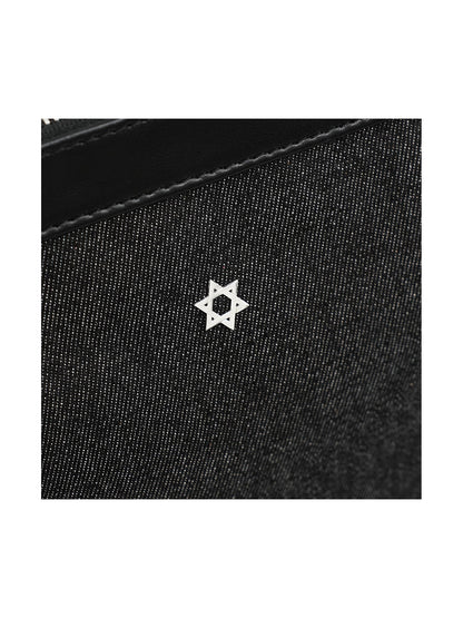 Guinness Bar Mitzvah Tefillin Bag with Leather and Pure Silver Star of David