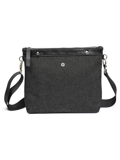 Guinness Bar Mitzvah Tefillin Bag with Leather and Pure Silver Star of David
