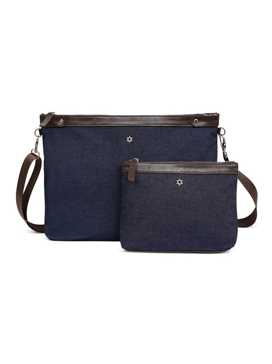 Guinness Talit and Tefillin Bag Set with Leather and Pure Silver Star of David