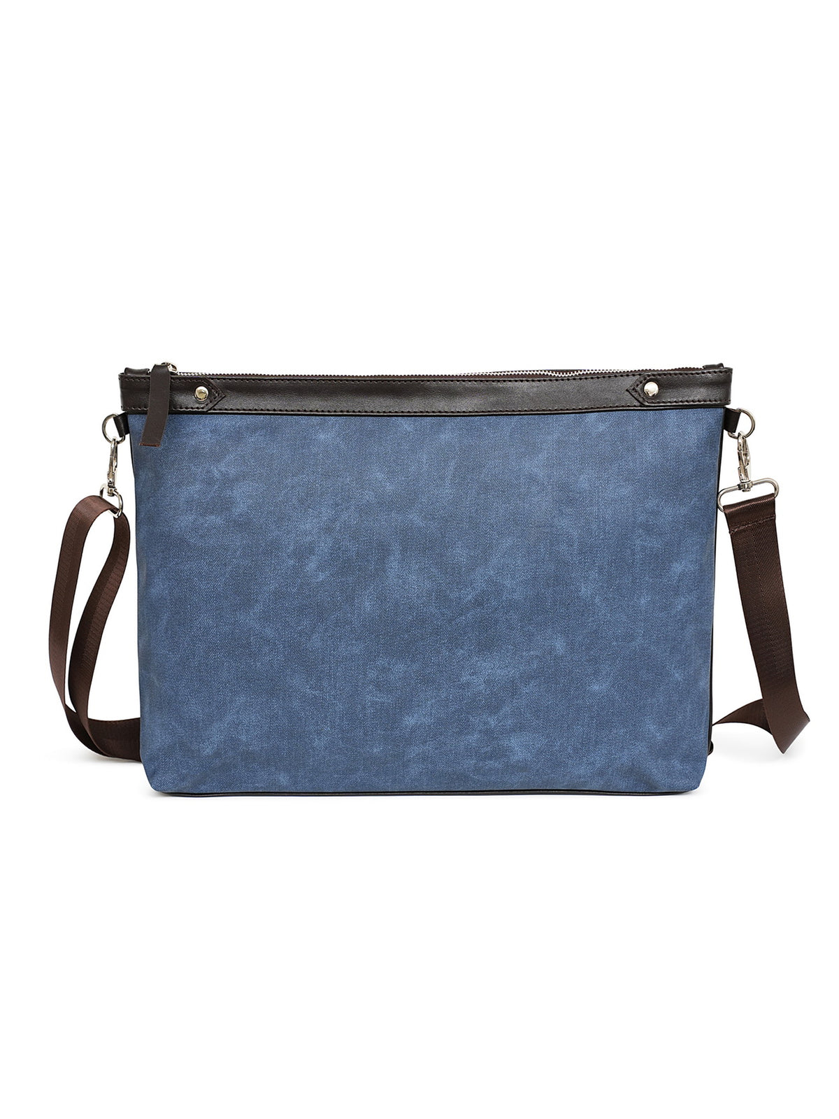 Talit and Tefillin Bag Set in Faux Leather with Jeans Texture