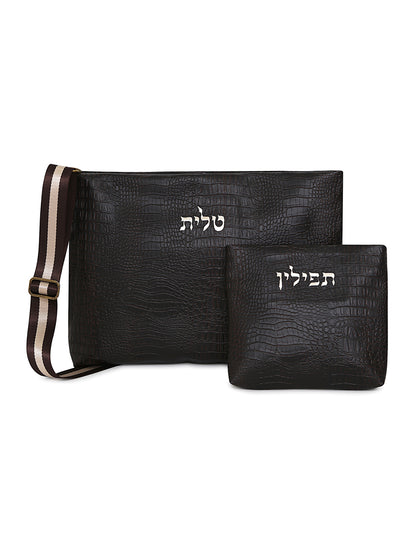 Classic Zipper Talit and Tefillin Bag Set