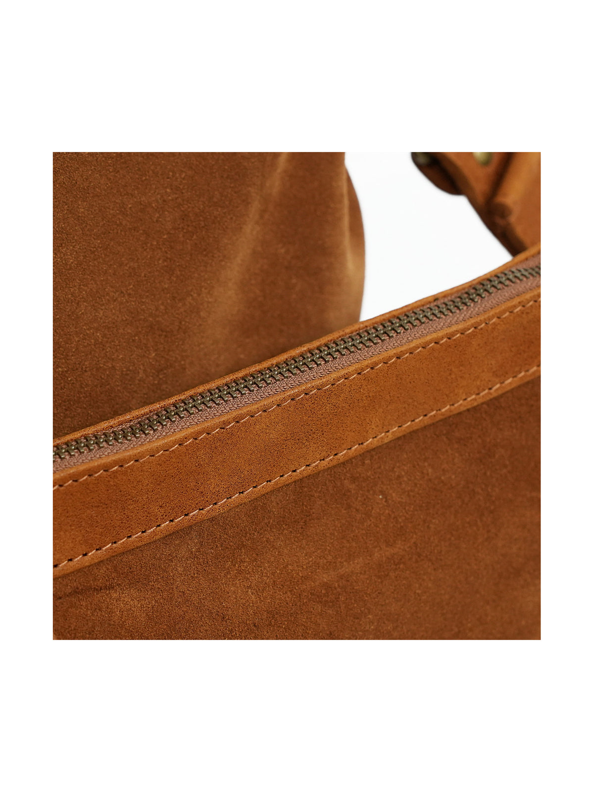 Suede Leather Zipper Talit and Tefillin Bag Set