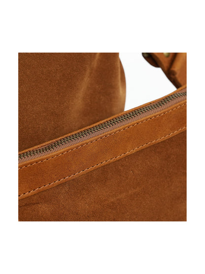 Suede Leather Zipper Talit and Tefillin Bag Set