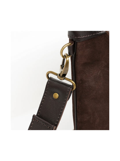 Suede Leather Zipper Talit and Tefillin Bag Set